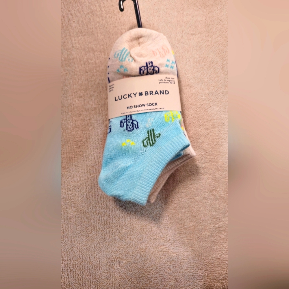 Kids Lucky Brand  No Show Socks 5 Pairs